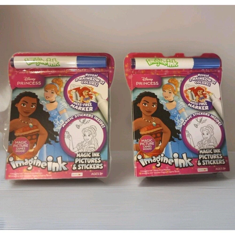 Imagine Ink Disney PRINCESS Magic Ink Pictures &Stickers